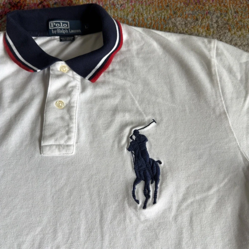 Polo Ralph Lauren US Open 2005 Big Pony Short Sleeve Polo Shirt Men's Large